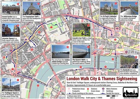 Walking Map Of London - Tourist Map Of English