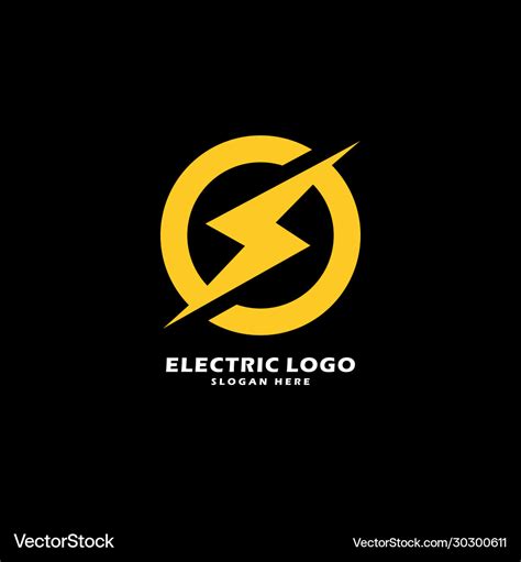 Electric power logo design element Royalty Free Vector Image