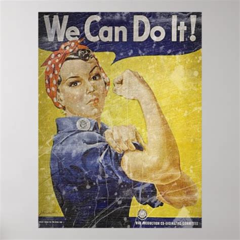 Vintage Rosie The Riveter Poster | Zazzle