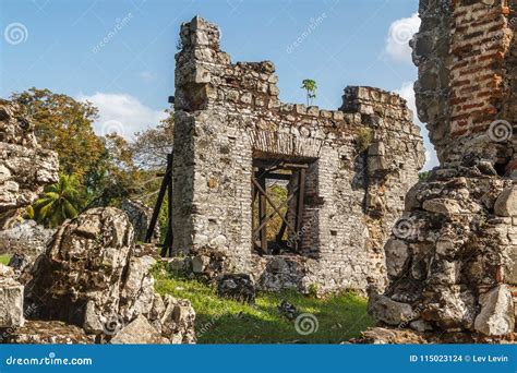 Ruins of Panama Viejo, UNESCO World Heritage Site Stock Photo - Image of clouds, central: 115023124