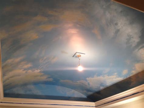 CLOUD CEILING MURALS AND PAINTED PHRASES - Paradise Studios Luxury Interiors