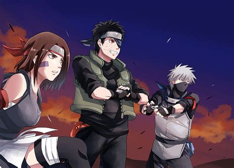 HD wallpaper: Hatake Kakashi, Rin and Obito illustration, Anime, Naruto, Kakashi Hatake ...