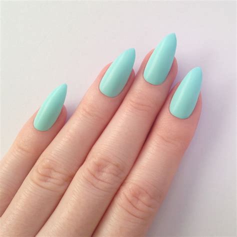 Today Live Sports: Matte Mint Stiletto nails, Nail designs, Nail art, Nails, Stiletto nails ...