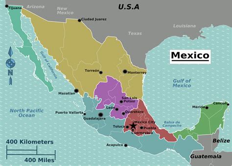 Map of Mexico (Overview Map) : Worldofmaps.net - online Maps and Travel Information