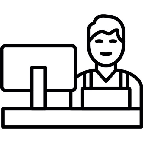 Cashier Generic black outline icon