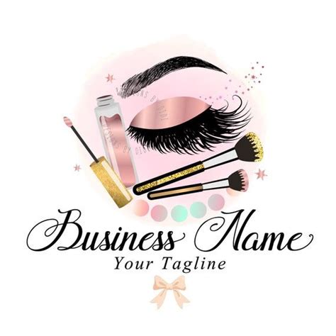 Makeup Logo Design, Logo Beauty, Lash Logo Design, Cosmetic Logo Gold ...