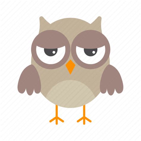 Flat, icon, owl, funny, element, bird, cartoon icon - Download on ...