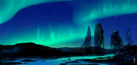 Aurora Borealis Town 5k Wallpaper,HD Artist Wallpapers,4k Wallpapers ...