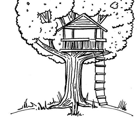 Coloring pages, Coloring books, Tree house