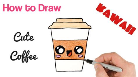 How to Draw a Cute Coffee Drink Super Easy - YouTube