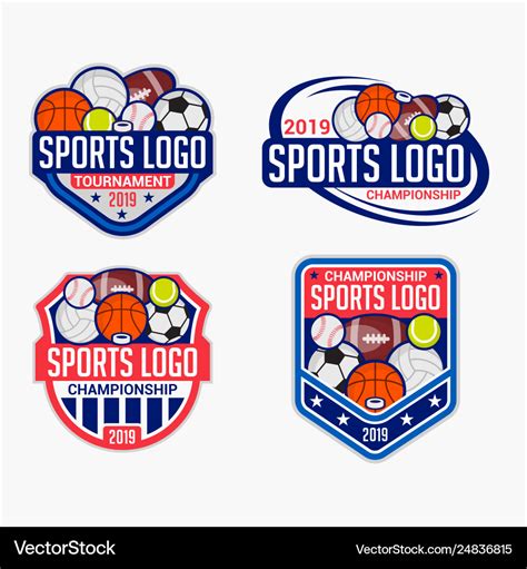 Sports logo badge Royalty Free Vector Image - VectorStock