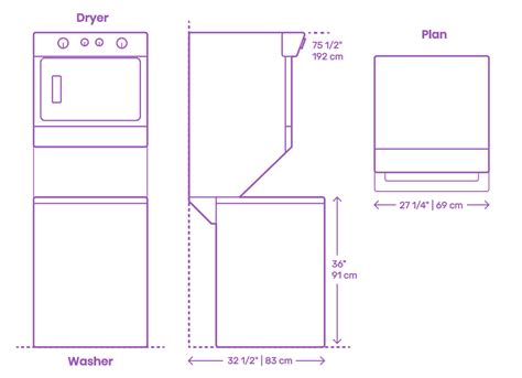 Stacked Washer Dryer Cad Block