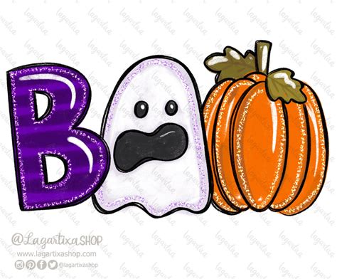 Halloween Sublimation Design BOO Word Ghost Pumpkin Hand - Etsy