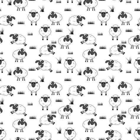 cute sheep pattern design 7802300 Vector Art at Vecteezy