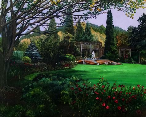 Rose Garden Landscape 30x24in Original Plein Air Painting - Etsy