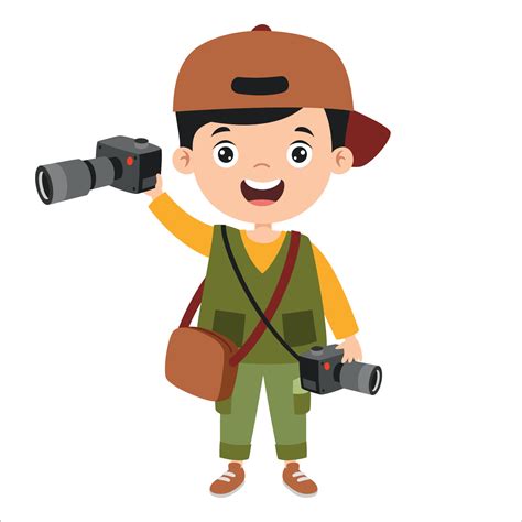 Cartoon Drawing Of A Photographer 5519974 Vector Art at Vecteezy