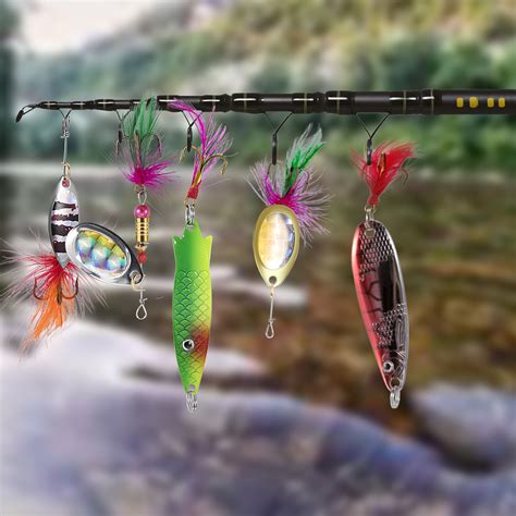 Fishing Lures SpinnerBaits Bass Lures, Salmon, Trout, Fishing 30pc ...