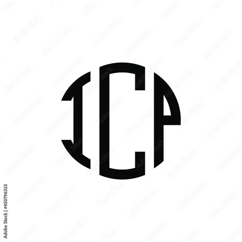 ICP letter logo design. ICP modern letter logo with black background. ICP creative letter logo ...