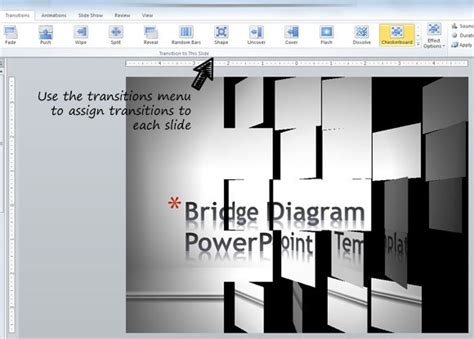 Adding animated transitions to PowerPoint slides