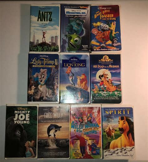 Lot Of 10 Walt Disney (2) Warner Bros VHS VCR Tapes | eBay