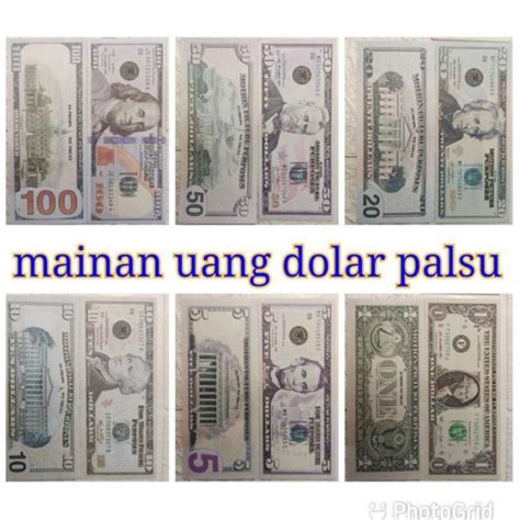 Promo mainan uang dolar isi 100 lembar ada 6 model Diskon 23% di Seller Hamra Store - Kalibata ...