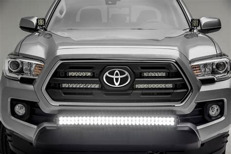 2018-2021 Toyota Tacoma Front Bumper Center LED Kit with (1) 30 Inch LED Straight Double Row ...