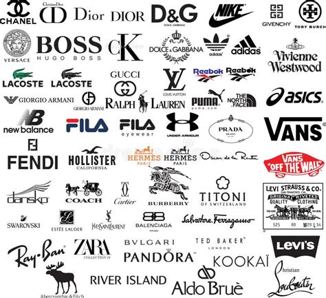 Clothing Brands Logos Stock Illustrations – 179 Clothing Brands Logos ...