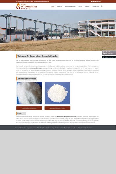 Company Portfolio | SEO and Website Design | Ammonium Bromide | vi1.in