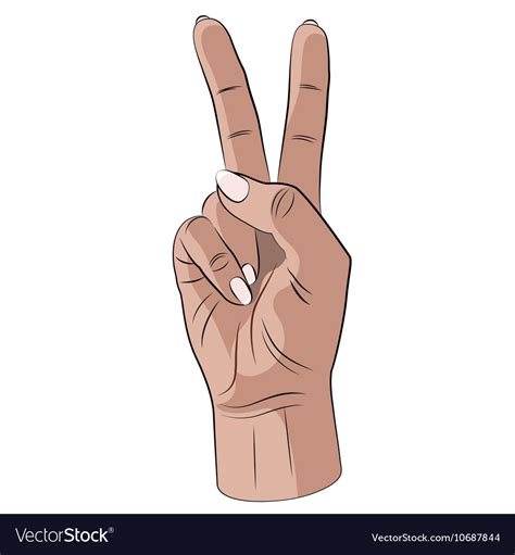 Peace hand gesture Royalty Free Vector Image - VectorStock