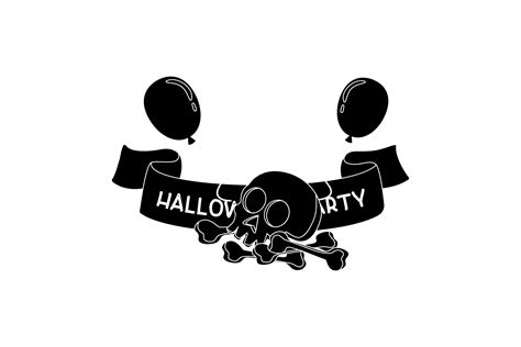 Halloween Banner Skull Silhouette Graphic by garnetastudio · Creative Fabrica