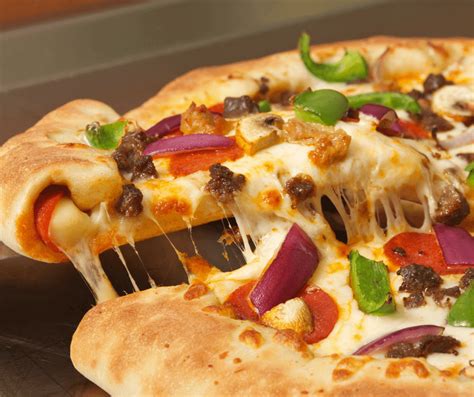 Pizza Hut Stuffed Crust Pizza Review - Fast Food Menu Prices