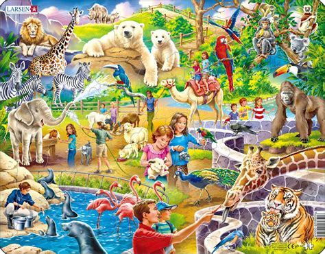 Larsen Puzzles Zoo Animals Children's Educational Jigsaw Puzzle - 48 ...