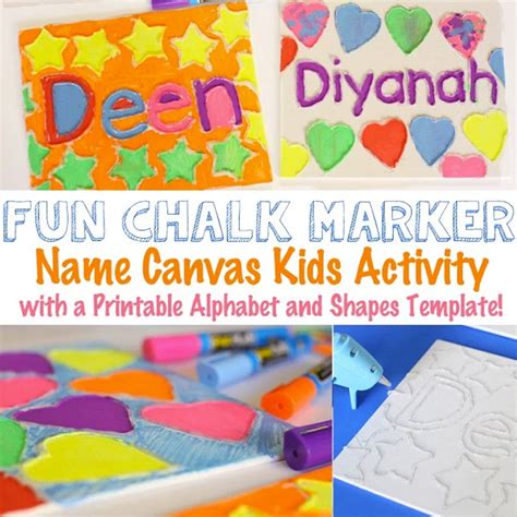 Canvas Name Art Craft For Kids