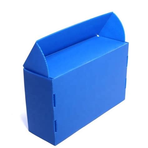 Collapsible Corrugated Plastic Storage Boxes With Lid , Flute Corrugated Polypropylene Boxes