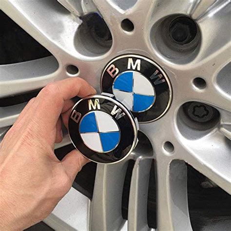 BMW Wheel Center Caps Set of 4 Emblem, 68mm BMW Rim Center Hub Caps for All Models with BMW ...