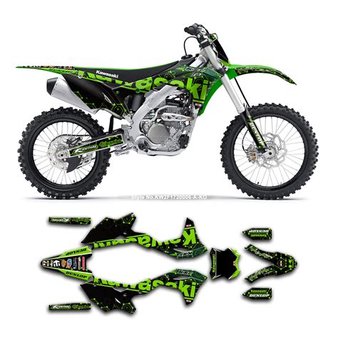 Kungfu Graphics Custom Decal Kit For 2021 2022 2023 Kawasaki KXF250 ...