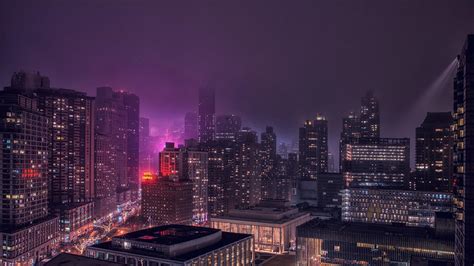 Foggy City Lights Wallpapers - Wallpaper Cave