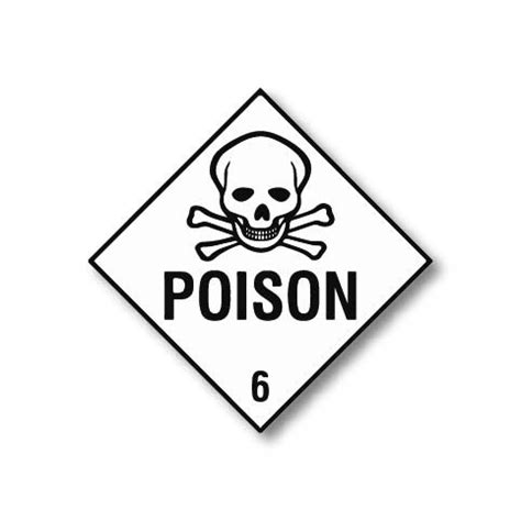 Poison 6 Hazard Warning Diamond Labels