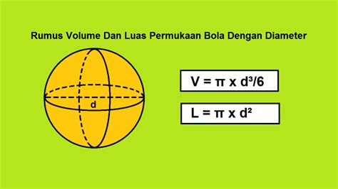 Rumus Volume Dan Luas Permukaan Bola Dengan Diameter | Tahu ...