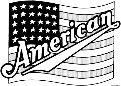 American Flag Marvelous Coloring page Printable