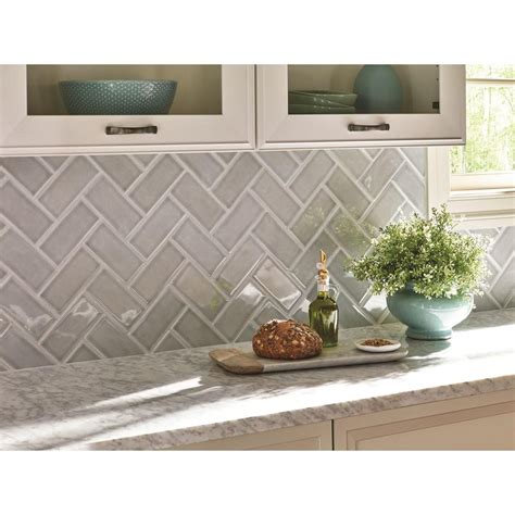 MSI Morning Fog 3 in. x 6 in. Glossy Ceramic Subway Wall Tile (1 sq. ft ...