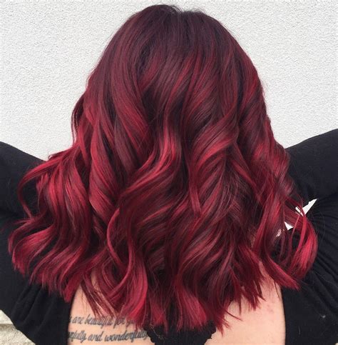 red burgundy hair - waypointhairstyles