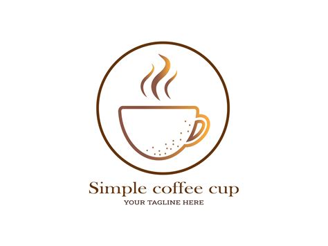 Simple Coffee Cup Coffee Shop Logo Graphic by ToufiqulBD · Creative Fabrica