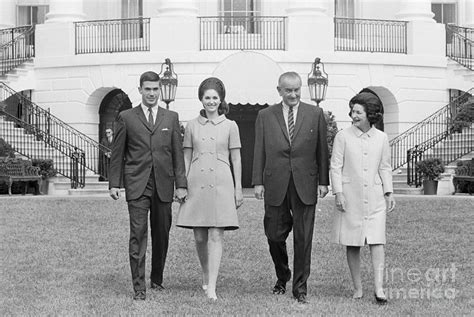 President Lyndon Johnson With Daughter Photograph by Bettmann