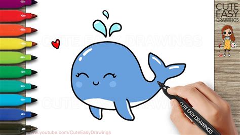 Cute Blue Whale Cartoon