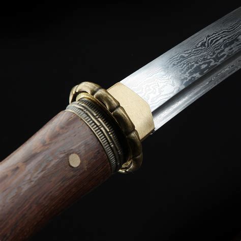 Handmade Bamboo Style Damascus Steel Japanese Wakizashi Sword Samurai Swords - TrueKatana