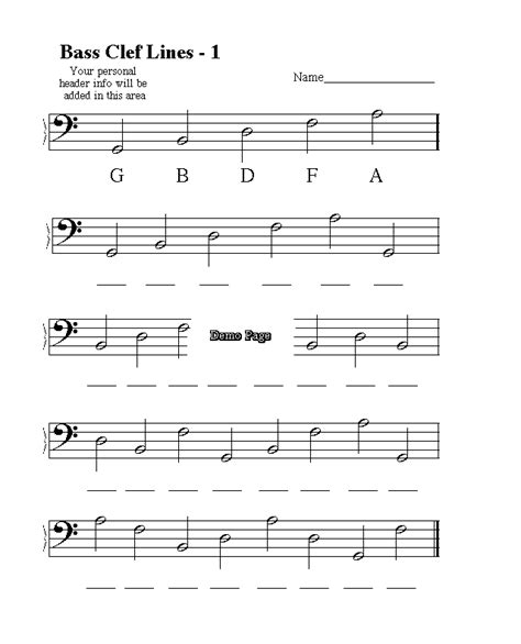 Treble Clef Worksheets Printable - Worksheets For Kindergarten