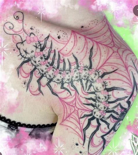 Pin on tattoo inspo | Hello kitty tattoos, Creative tattoos, Creepy tattoos