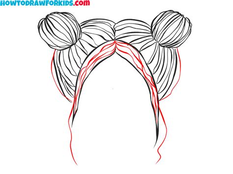 How to Draw Hair Buns - Easy Drawing Tutorial For Kids