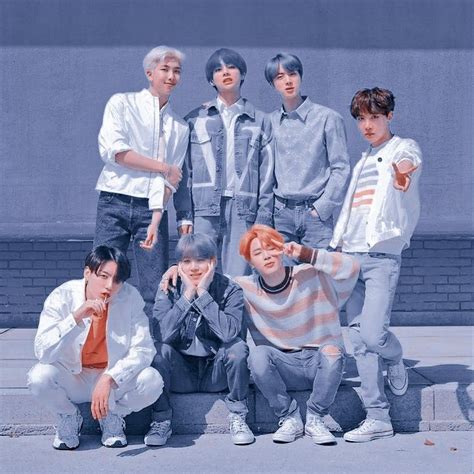 Bts Group Photo Blue - btsae